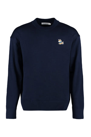 Crew-neck wool sweater-0